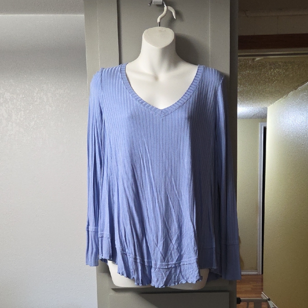 Jane and Delancey Light Blue Long Sleeve Top